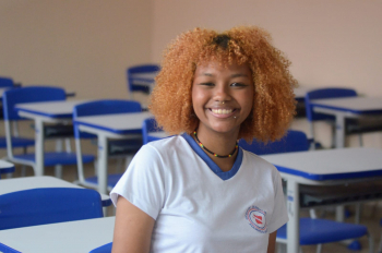 Foto: Aluna Stéphanny Natalie - Foto: Eliseu Dias / Ascom Seduc